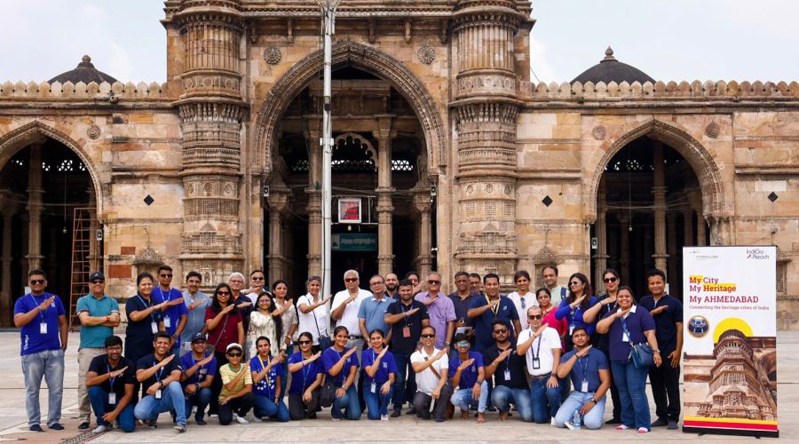 IndiGoReach & InterGlobe Foundation organise 'My City My Heritage' walk to Showcase Ahmedabad's Cultural Legacy & Richness